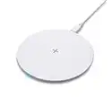 CHXRGE Wireless Charger White, Qi-Certified 15W Max Fast Wireless Charging Pad for iPhone 14/13/12/11/XS/XR/X/Airpod Pro/2, Samsung S23/S22/S21/S20/S10/S10+/S10e, All Qi-enabled devices(No AC Adapter)