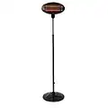 Navaris Lampada Riscaldante Esterno con 3 Barre - Riscaldatore da Terrazzo - Stufa Elettrica Interno Potenza 2000W - Radiatore Calore Cavo 3m - Nero