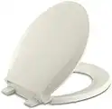 Kohler Cachet Quiet-Close Round Toilet Seat With Lid, Biscuit