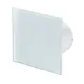 Panneau avant en verre pour extracteur d'air - 100 mm - Minuteur - Humidistat KW100 - Blanc - Standard