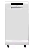 SPT SD-9263WA 18″ Wide Portable Dishwasher with ENERGY STAR, 6 Wash Programs, 8 Place Settings and Stainless Steel Tub – White
