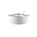 JLWM Cuenco para Sopa con 2 Asas Y Tapa, 2000ML Cuencos para Sopa con Asas Cuchara Tazón De Porcelana Cerámico Horno Microonda Cocina Estilo Japonés Grande para Caldo-Blanco