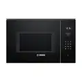 Bosch Serie 6 BEL554MB0 - Microondas integrable, 382 x 594 x 388 mm, Potencia 900 W, Con grill de 1200 W, 25 litros de capacidad, Color negro