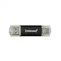 Intenso Twist Line 128 GB, Dual USB-Stick 3.2 Gen 1x1, USB-C und USB-A, 70MB/s, Anthrazit