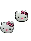 2 Hello Kitty Face Shoe Charms For Crocs & Jibbitz Wristbands