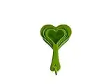 Modern Essentials Colorful Heart Shaped Measuring Cups: 4 Piece Stackable Heart-Shaped Measuring Cup Set Perfect for: Baking, Cooking, Measuring in Kitchens, Dorms (Green)