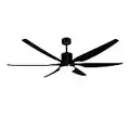 Ohniyou 66'' Black Ceiling Fan with Lights,Large Ceiling Fan with LED,Ceiling Fan with Lights and Remote for Garage Warehouse Factory Office Outdoor Patio