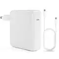 96W USB C Ladegerät für Mac Book Air 2020/2019/2018, Mac Book Pro 16/15/14/13 Zoll, Kompatibel mit iPad Pro 12,9/11 Zoll, mit 2M USB C zu C Ladekabel¡­