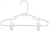 Honey Can Do Kids Clothes Hangers with Clips, HNG-09047 White, 7" x 0.25" x 11.75 inches, 18-Pack
