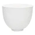 KitchenAid 5 Quart Ceramic Bowl for all KitchenAid 4.5-5 Quart Tilt-Head Stand Mixers KSM2CB5TWM, White Mermaid lace