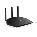 NETGEAR 4-Stream WiFi 6 Router (R6700AXS) – with 1-Year Armor Cybersecurity Subscription - AX1800 Wireless Speed (Up to 1.8 Gbps) | Coverage up to 1,500 sq. ft., 20+ devices, AX WiFi 6 w/ 1yr Security