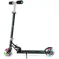 BELEEV Scooter for Kids Ages 3-12, 2 Wheel Folding Kick Scooter for Children Girls and Boys, 3 Adjustable Height, LED Light Up Wheels, Lightweight Scooter with Sturdy Frame, Kickstand, 143lbs Capacity