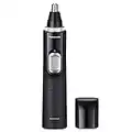 Panasonic Ear and Nose Hair Trimmer for Men with Vacuum Cleaning System, Powerful Motor and Dual-Edge Blades for Smoother Cutting, Wet/Dry – ER-GN70-K (Black)