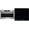 Whirlpool Micro ondes Grill Encastrable AMW730IX - Micro-Ondes + Grill Integrable Inox - 31 litres - 1000 W [Classe énergétique B] & WS Q4860 NE plaque Noir Intégré (placement) 60 cm Plaque avec