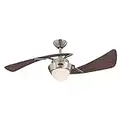 Westinghouse Lighting 7231100 Harmony Indoor Ceiling Fan with Light, 48 Inch, Brushed Nickel