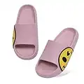 Waysoland Femmes Hommes Plage Chaussons D'été Sliders Sandales,Chaussons Enfant Souples,Salle De Bains Piscine Douche Anti-Slip Pantoufles Tongs pour Intérieur et Extérieur(rose,37/38 EU)