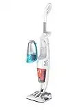 Rowenta RY8534WH Clean & Steam Multi Scopa a Vapore Lavapavimenti Multisuperficie con Accessori, Aspira, Lava e Igienizza Insieme, Elimina Germi e Batteri, Serbatoio Portatile Amovibile, Senza Sacco