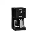 Krups KM6008 Smart'n Light Cafetière filtre | Affichage intuitif | Capacité 1,25 l pour jusqu'à 15 tasses de café | Fonction arrêt automatique | Système anti-gouttes | Minuterie 24 heures | Noir