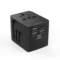 TESSAN Adaptador Enchufe Universal, Adaptador de Viaje con 3 USB A y 1 USB C, Adaptador Internacional para USA UK Irland Austuralia, Universal Cargador Tipo G Tipo A Tipo C Tipo I Travel Plug