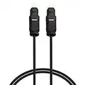 OcioDual Cable Toslink Audio Digital Fibra Optica 3m de Macho para DVD HDTV Blu Ray Consolas Smart TV Negro