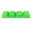 Rubber Gaming Backlit Keycaps Set - 4 Keys for Z, X, C, V, Cherry MX Mechanical Keyboards Compatible OEM (Neon Green)