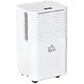 HOMCOM 1260 sq.Ft Portable Quiet Dehumidifier for Home Laundry Room Bedroom Basement, 21pt Electric Moisture Air De-Humidifier with 3 Modes