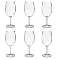 21-ounce Unbreakable Acrylic Wine Glasses Plastic Stem Wine Glasses, set of 6 - All Purpose, Red or White Wine Glass, Dishwasher Safe, BPA Free