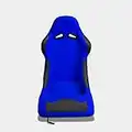 MODAUTO Asiento Deportivo para Coches,Baquet Deportivo Parches de Tela y Cuero,Adaptable para Coches,Modelo N060,Ojo Pequeño,Azul