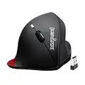 Perixx 718R mouse radio Ottico Ergonomico Nero, Rosso