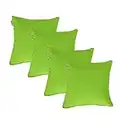 Gardenista® | Premium Water Resistant Outdoor Hollowfibre Filled 18" Garden Furniture Scatter Cushion - 4 Pack (Lime)