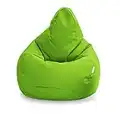 Loft 25 Fauteuil de Jeu Bean Bag | Siège Pouf pour Salon d'extérieur et d'intérieur | Résistant à l'eau | Conception Ergonomique pour Le Soutien du Corps | Grand, Durable et Confortable (Pouf, Lime)