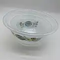 Set of 3 Mixing Bowls Set Clear Plastic Round Salad Serving Baking Kitchen