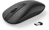 Wireless Mouse, 2.4G Slim Portable Wireless Mouse for Laptop Silent Mouse Ergonomic Cordless Design with USB Nano Receiver & 3 Adjustment DPI Levels Compatible with PC Mac Computer Macbook Notebook