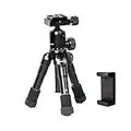 Lightweight Mini Tripod CAMBOFOTO Desktop Tripod Compact Tripod with 360 Degree Ball Head 1/4" Quick Release Plate and Carry Bag Aluminum Tripod for DSLR/SLR Camera Smartphone …