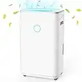HUMILABS 4500 Sq. Ft Dehumidifiers for Large Room and Basements, Auto Shut Off and Defrost Function, 50 Pints Dehumidifier with Drain Hose and 1.7 Gallon Tank, 35 db Quiet Enough, Intelligent Humidity Control, 24H Timer
