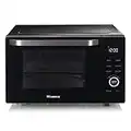 Hisense H30MOBS10HC Horno Microondas 4 en 1 Combo con grill, Airfry, y convección, 1000 W/2400 W/2400 W, 30 Litros, 10 programas, Limpieza con vapor, Color Negro