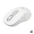 Logitech Signature M650 L Mouse wireless - Per mani grandi, Durata Batteria 2 anni, Clic Silenziosi, Tasti Personalizzabili, Bluetooth, per PC/Mac/Più dispositivi/Chromebook - Bianco