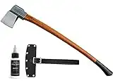 1844 Helko Werk Germany Vario 2000 Heavy Log Splitter - German Made Splitting Axe and Splitting Maul and Best Axe for Splitting Wood and Splitting Firewood Heavy Splitter - Head 6.5 lbs, Handle 36 in. (10058)