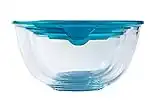 Pyrex, Glass, Set of 3 Cook & Store Mixing Bowl Set with Lids 05L/1L/2L Litre