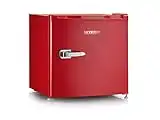 Severin Mini frigo/congelatore retrò (31 l), piccolo congelatore con controllo flessibile della temperatura, frigorifero da tavolo, rosso, GB 8881