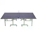 HOMCOM Tavolo da Ping Pong Pieghevole Interno con 8 Ruote 152.5 × 274 × 76cm