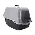 Guaranteed4Less Cat Litter Tray Portable Hooded Box Covered Hand Carry Travel Pet Carrier Toilet (Grey)