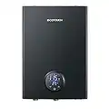 Electric Tankless ECOTOUCH 18kW on Demand Instant Hot Water Heater 240V, Self-Modulation Point of Use Hot Water Heater Whole House ECO180B Black