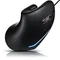 CSL - optische Maus - Mouse Vertikale Ausführung - Computermaus USB kabelgebunden - 800-3200 DPI - Vertikalmaus - ergonomisches Design - Vorbeugung gegen Mausarm Tennisarm - mit Kabel - PC und MAC