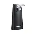 Hamilton Beach Electric Automatic Can Opener with Easy-Clean Detachable Cutting Lever, Cord Storage, Knife Sharpener, Black (76702)