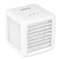 Prolectrix EH3139V2PROVDE Ice Cube Plus+ Mini Refroidisseur d'Air Portable, Air Cooler 5W, Lumières LED, Jusqu’à 8 Heures Fonctionnement, Filtre Antimicrobien, 2 Réservoirs d'Eau Congelables de 300ml