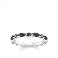 Thomas Sabo Damen-Ring Schwarze Steine 925 Sterlingsilber TR2185-051-11-52