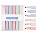 Focenat 6 Colors Highlighters, Highlighters Set,Highlighters Pastel Markers,Creamy Color Highlighter Pens for Cute Aesthetic Markers School Office Supplies Highlighters (A)