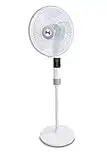 Solis Breeze 360 Ventilateur Silencieux 7582 - Climatiseur Mobile - Angles d'Oscillation Réglables - 3 Niveaux de Vitesse de Ventilation - avec Télécommande - 74 cm - Blanc