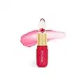 Winky Lux Flower Balm, Vegan Lip Balm and Lip Stain, pH Color Changing Lipstick, Vanilla Scented Pink Lip Tint with Real Chrysanthemum, Natural Lip Balm (Pink Flower)